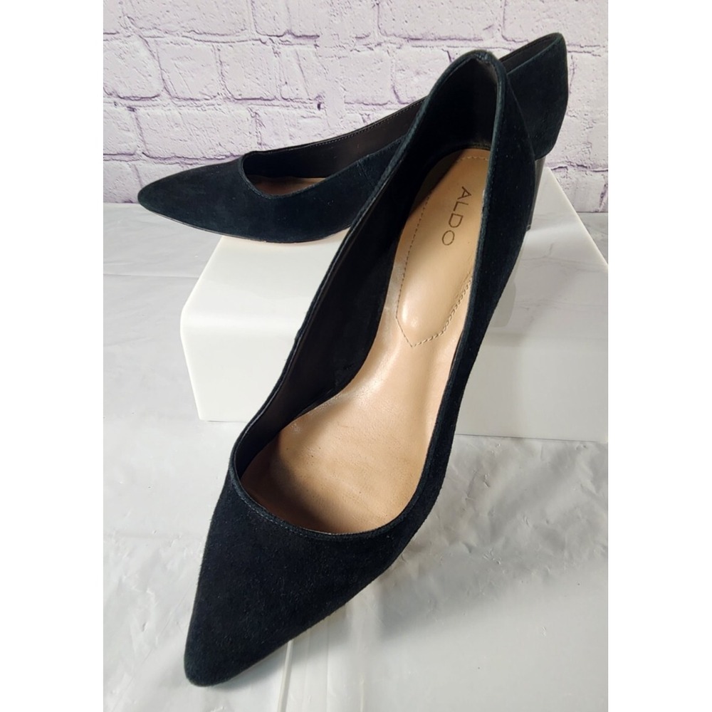 Aldo Black Suede Pumps‎ Heels SIZE 8